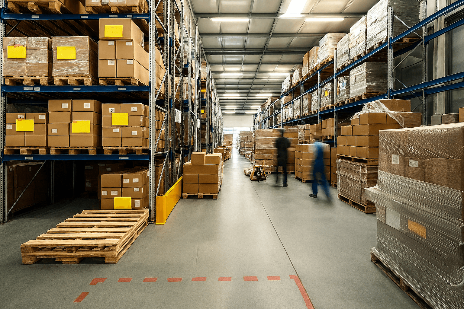 Vista aérea de una nave industrial moderna en renta, ubicada en parque logístico de CDMX.