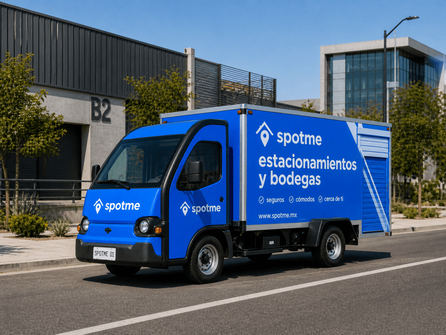 Camión SpotMe de almacenamiento y bodegas