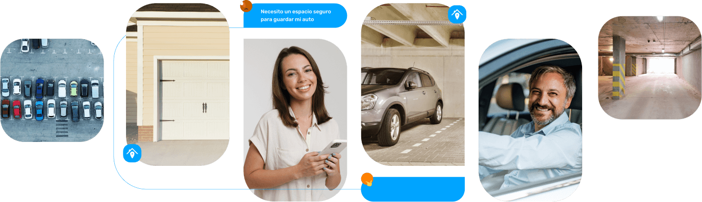 Ejecutivo evaluando naves industriales en parque industrial